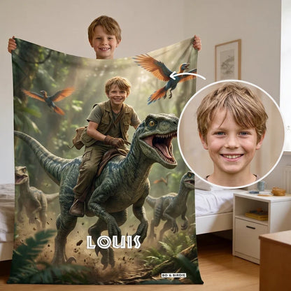 PLAID PERSONNALISÉ "DINO"