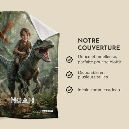 PLAID PERSONNALISÉ "DINO"