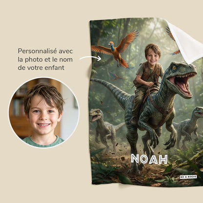 PLAID PERSONNALISÉ "DINO"